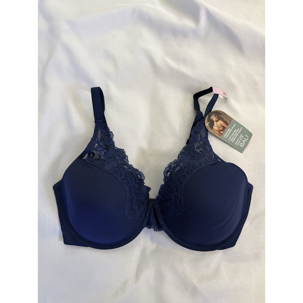 NEW Bali Bra One Smooth U Comfort Stretch Lace Underwire Bra DF0084 Womens 38D